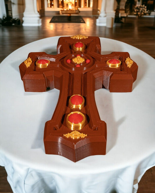 3D printed carved cross