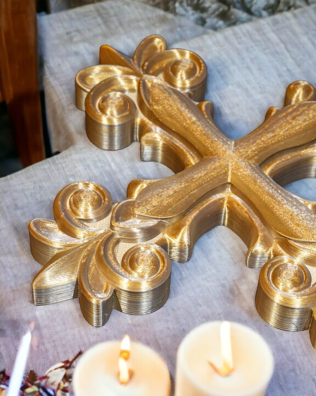 3d printed ornate cross