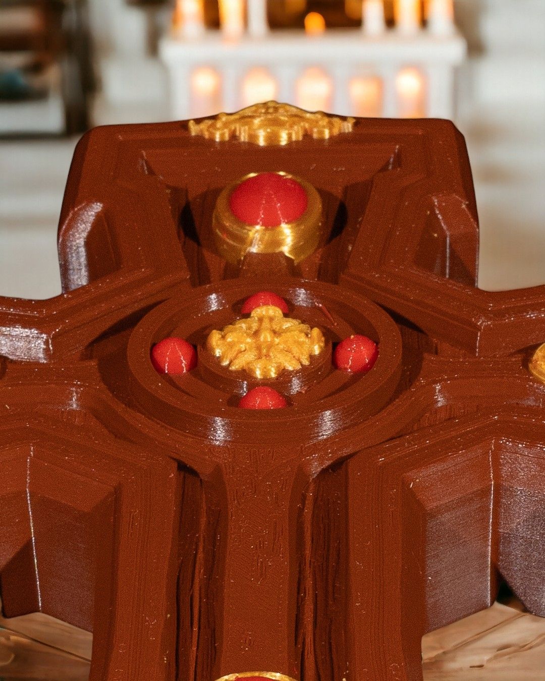 3D printed carved cross