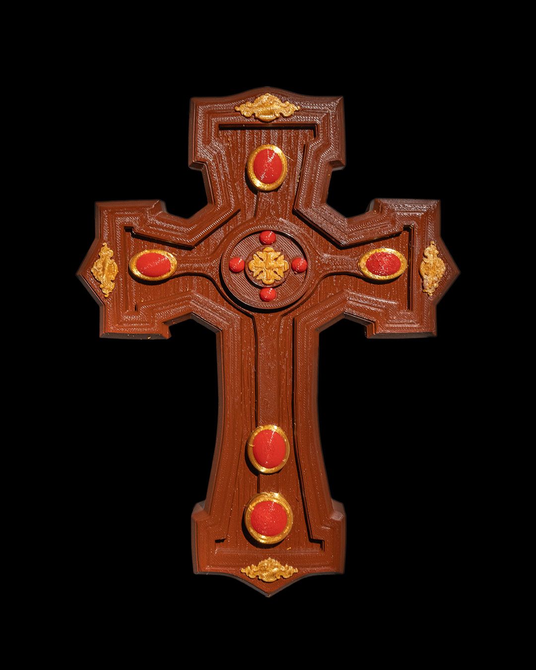3D printed carved cross