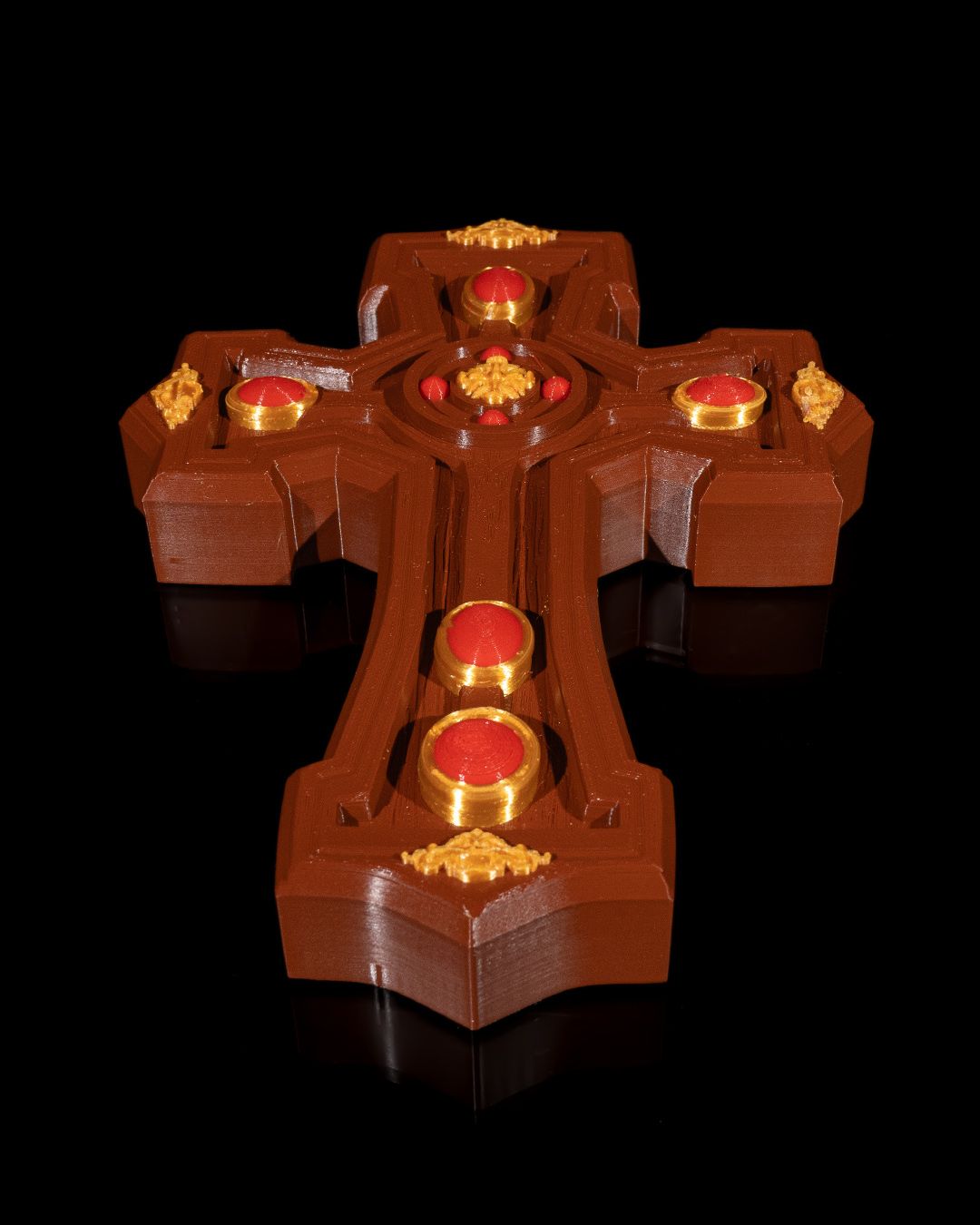 3D printed carved cross