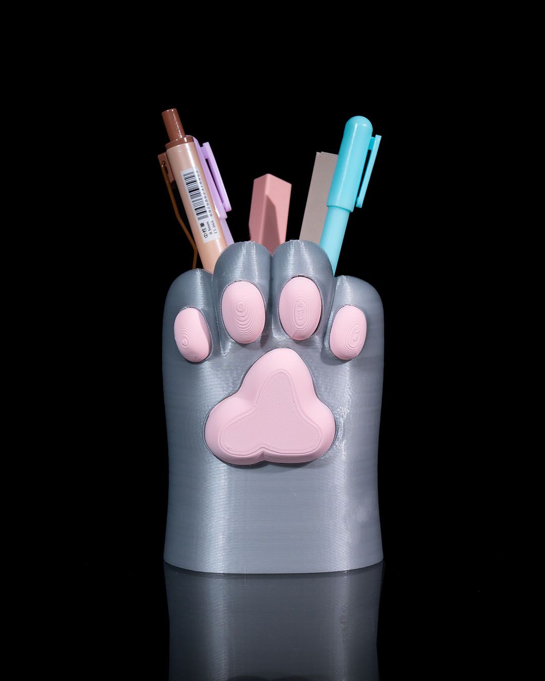 cat paw pen cup