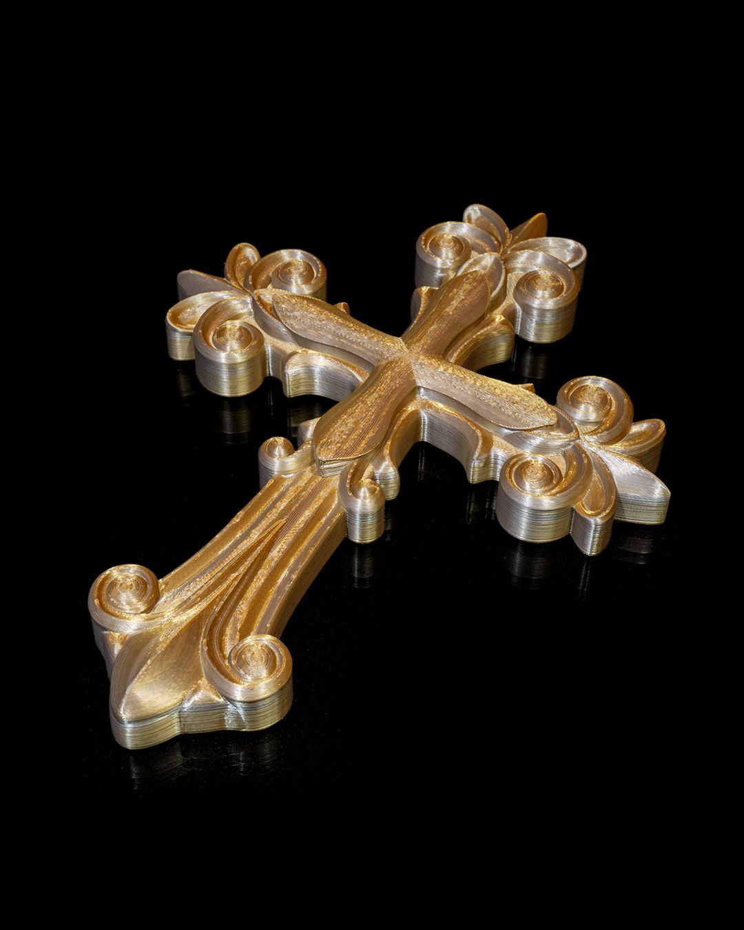 3d printed ornate cross