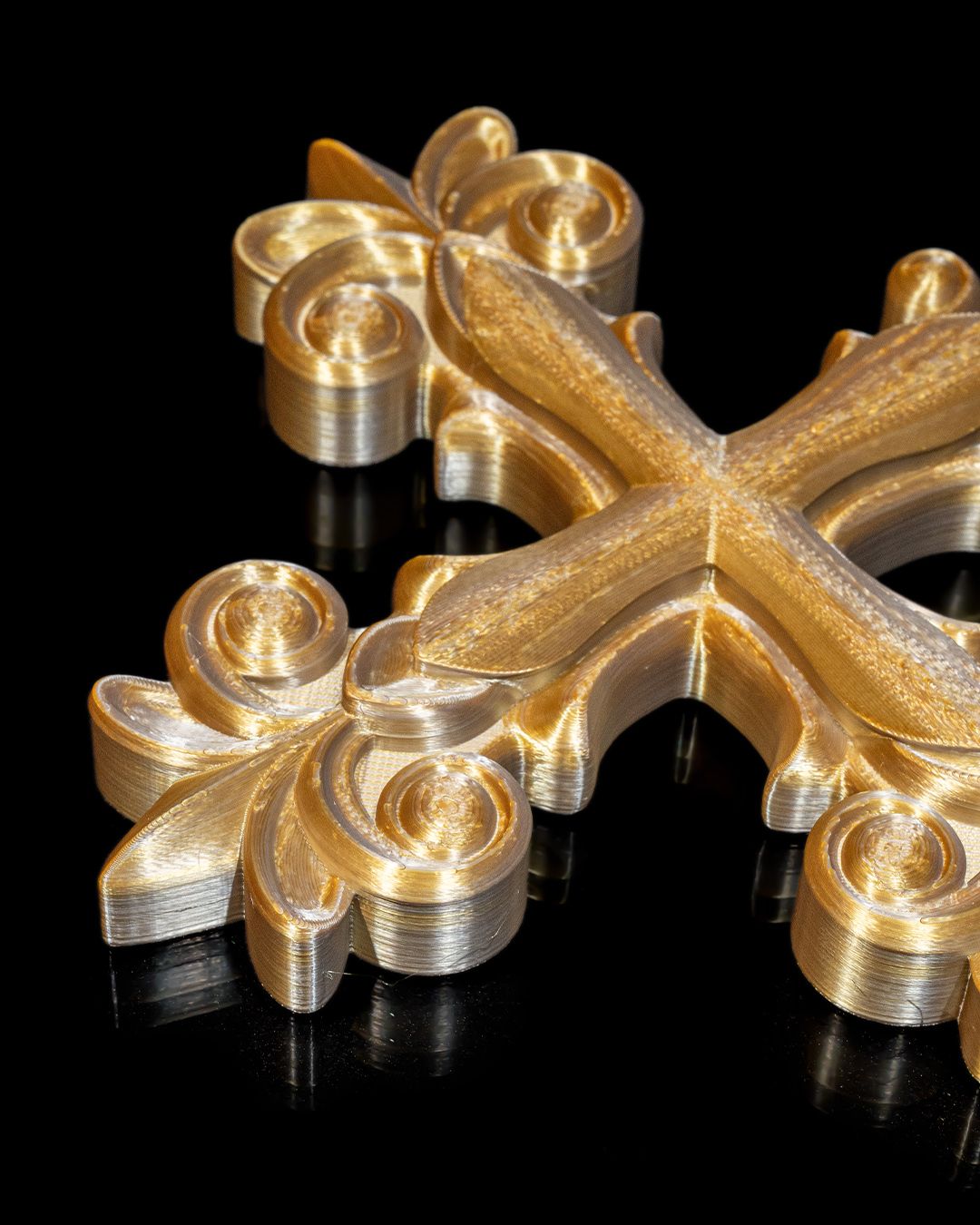 3d printed ornate cross