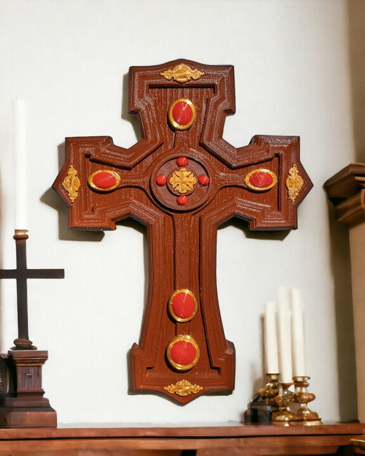 3D printed carved cross