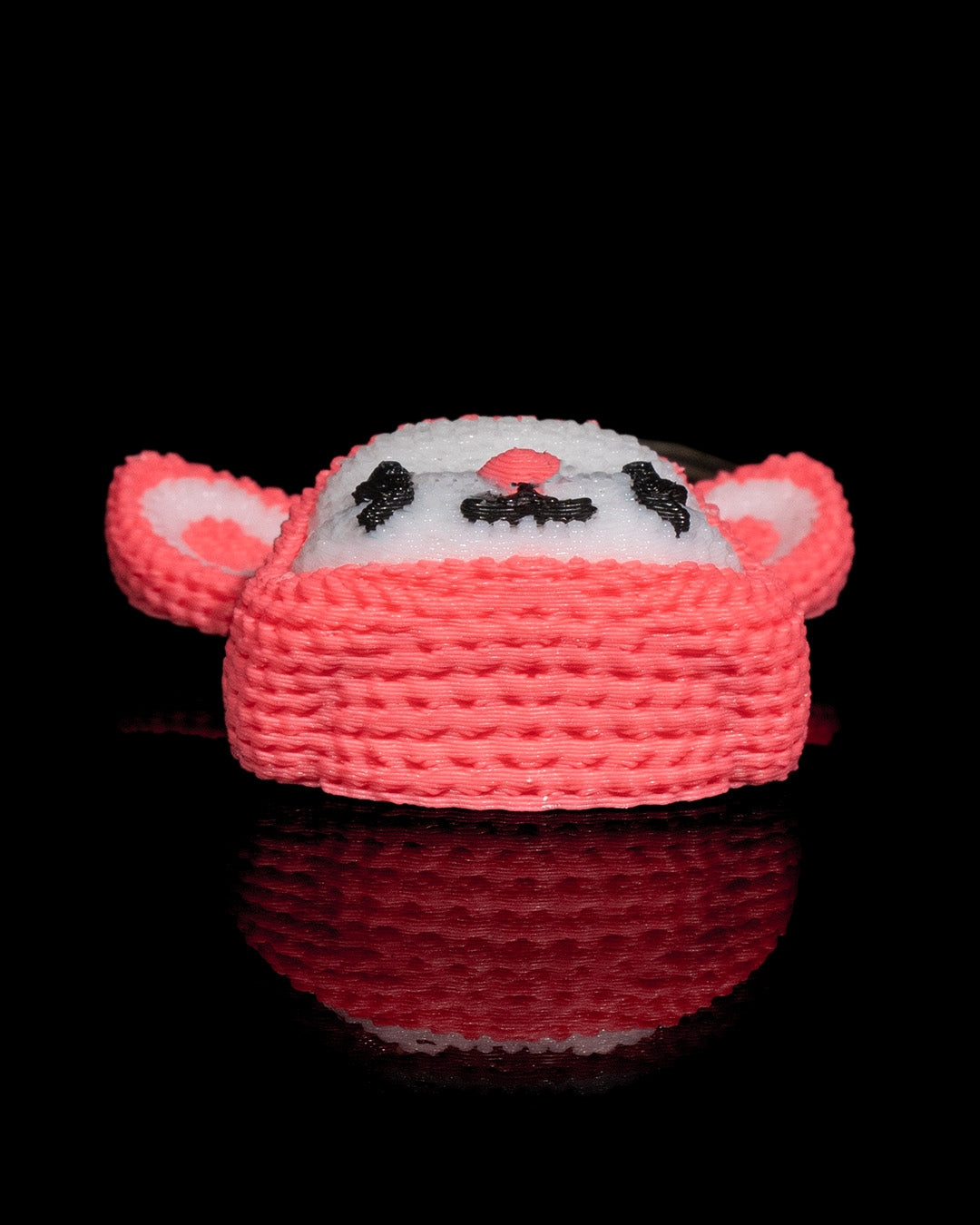 Adorable 3d printed crochet bunny keychain
