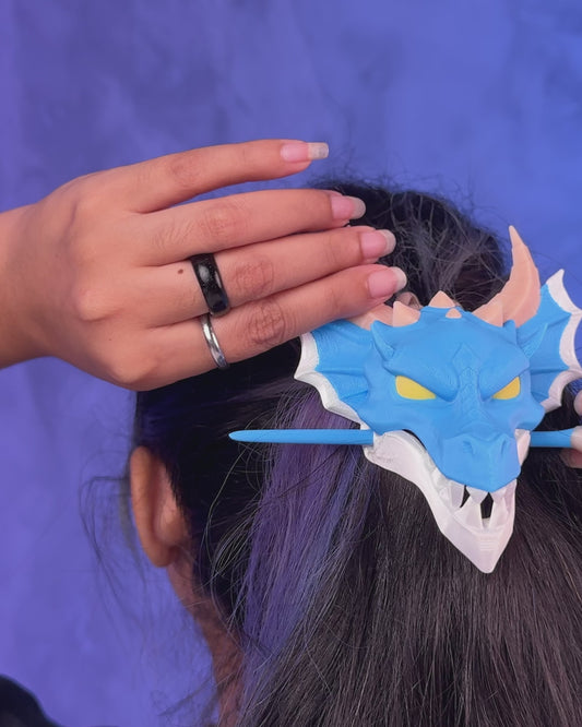 3d dragon relic hair pin
