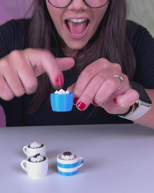 mug clicker fidget keychain