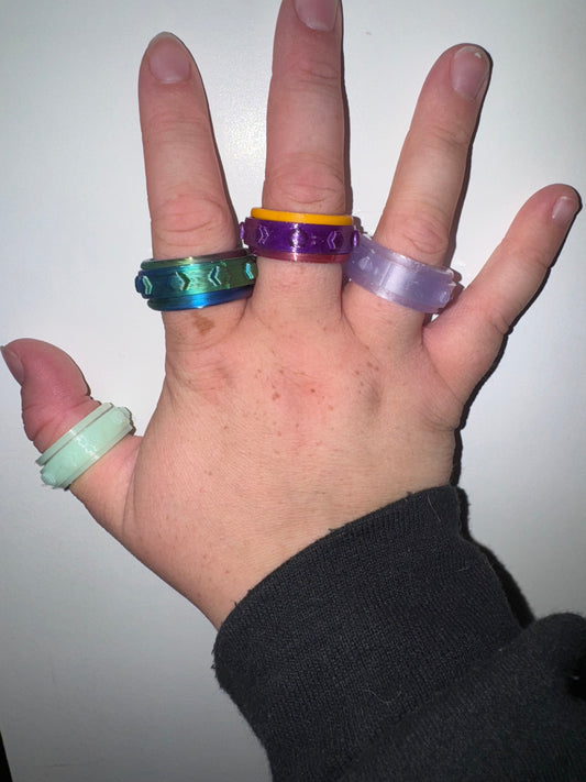 3D printed fidget spinner ring